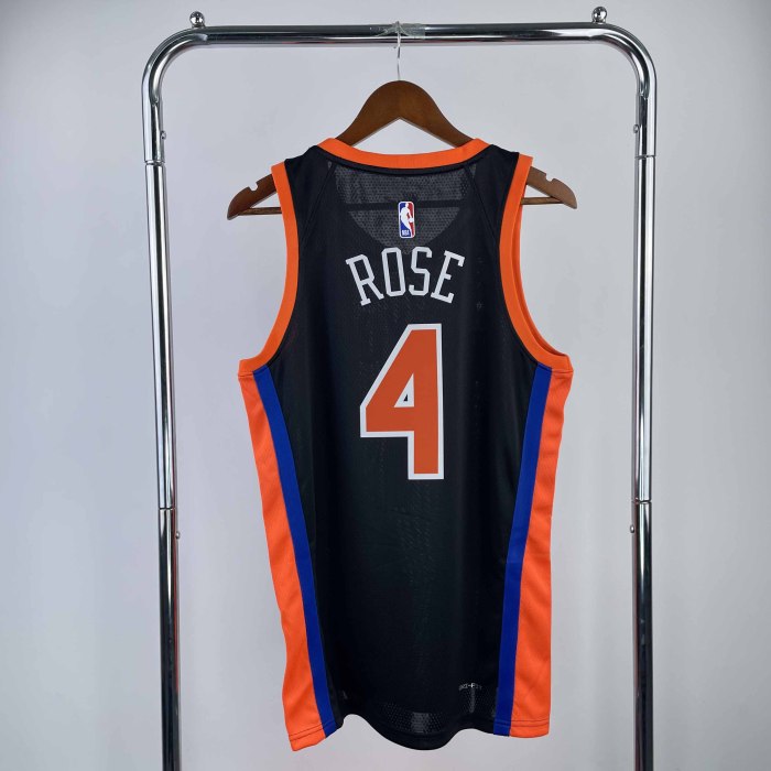 Heat Transfer 2023 New York Knicks Derrick Rose City edition Black jersey