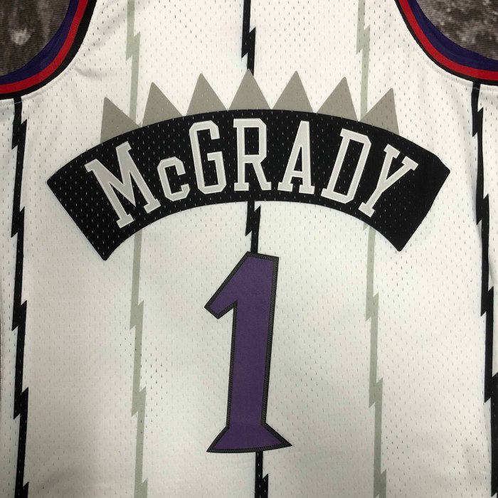 Heat Transfer 1999 Toronto Raptors Tracy McGrady  Retro White Jersey