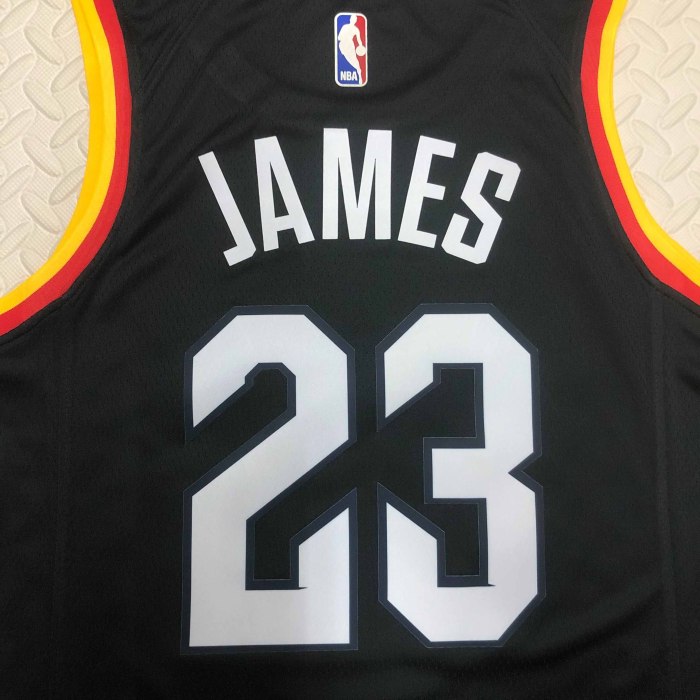 Heat Transfer 2021 Cleveland Cavaliers Lebron James  City edition Black Jersey