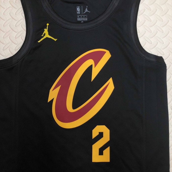 Heat Transfer 2023 Cleveland Cavaliers Kyrie Irving Flying man limited Black jersey