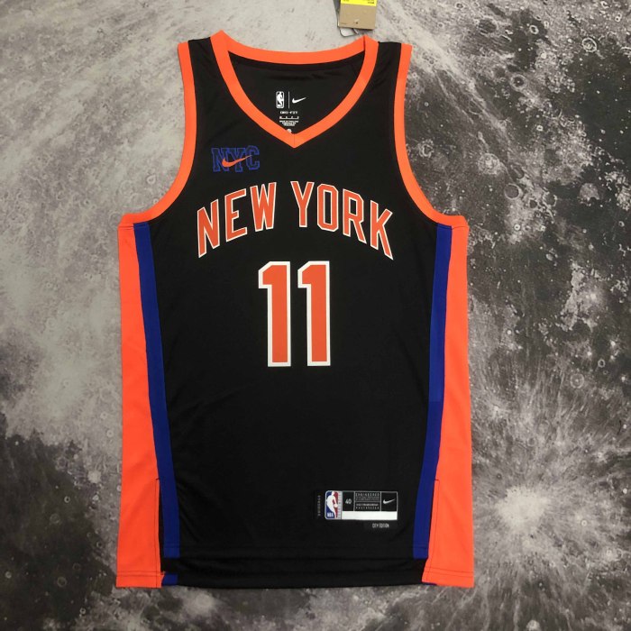 Heat Transfer 2023 New York Knicks Jalen Brunson City edition Black Jersey