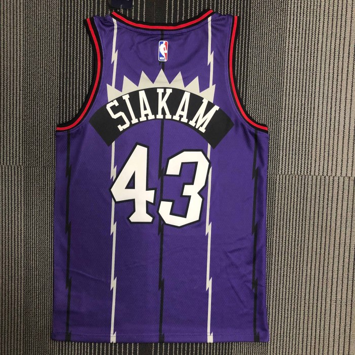 Heat Transfer Toronto Raptors Pascal Siakam Retro Purple Jersey