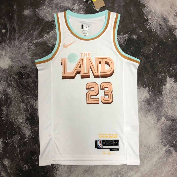 Heat Transfer 2023 Cleveland Cavaliers Lebron James City edition White Jersey