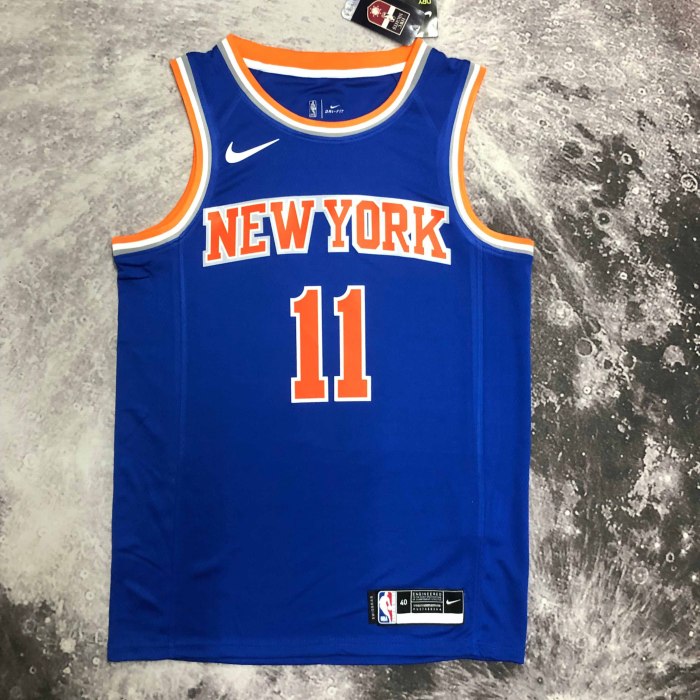 Heat Transfer New York Knicks Jalen Brunson Blue Jersey
