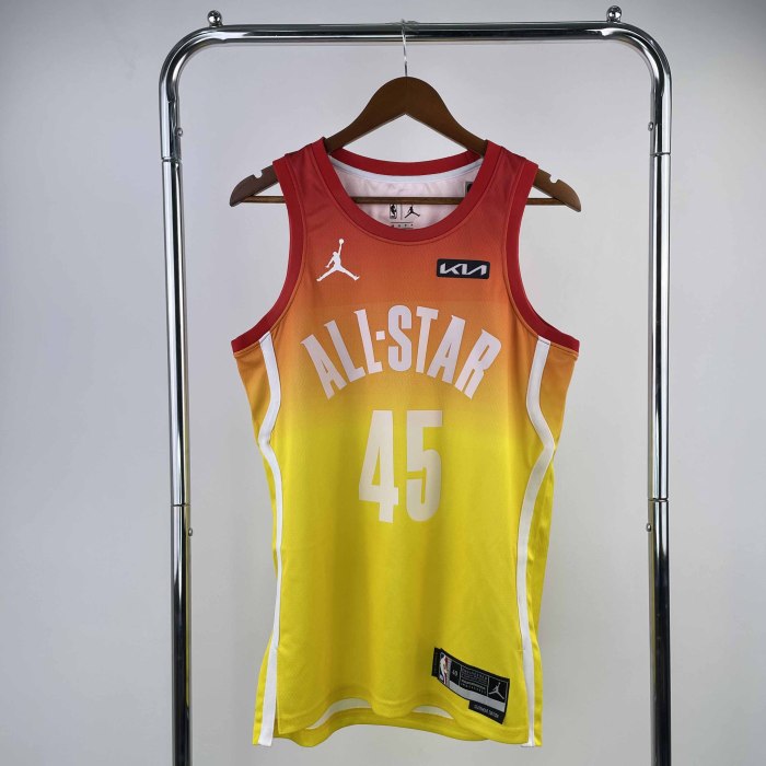 Heat Transfer 2023 Cleveland Cavaliers Donovan Mitchell  All Star Yellow Jersey