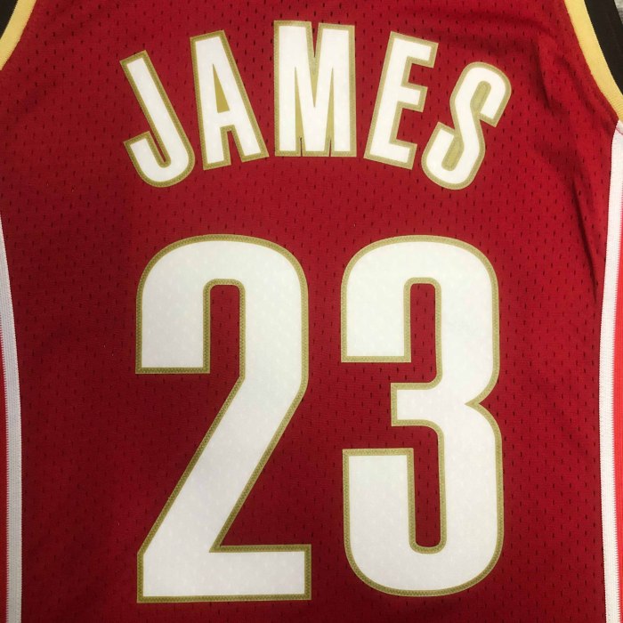 Heat Transfer Cleveland Cavaliers Lebron James Mitchell & Ness 2003-04 Hardwood Classics Swingman Jersey