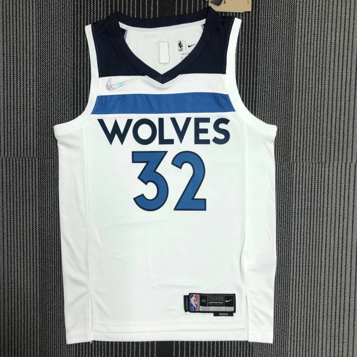 Heat Transfer Minnesota Timberwolves Karl-Anthony Towns 75th Anniversary White Jersey