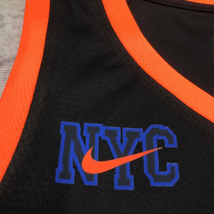 Heat Transfer 2023 New York Knicks RJ Barrett City edition Black jersey