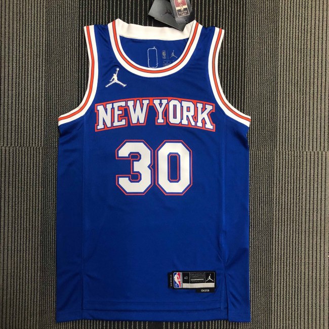 Heat Transfer  New York Knicks Julius Randle 75th Anniversary Flying Man limited Blue jersey