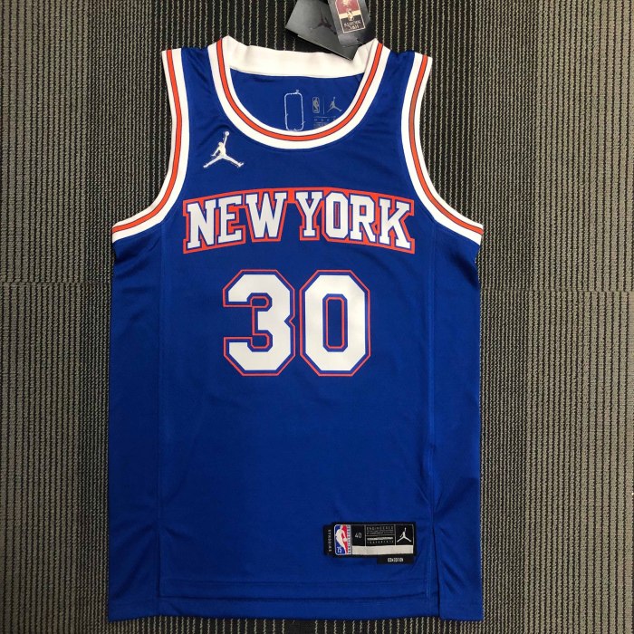 Heat Transfer  New York Knicks Julius Randle 75th Anniversary Flying Man limited Blue jersey