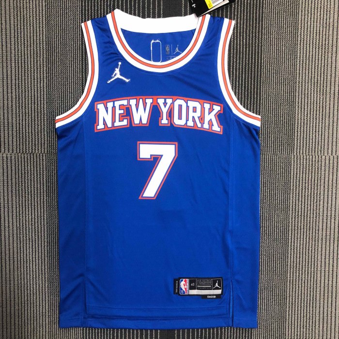 Heat Transfer  New York Knicks Carmelo Anthony 75th Anniversary Flying Man limited Blue jersey