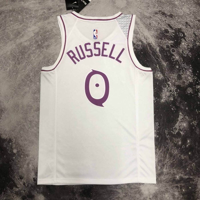 Heat Transfer 18-19 Minnesota Timberwolves D'Angelo Russell White Jersey