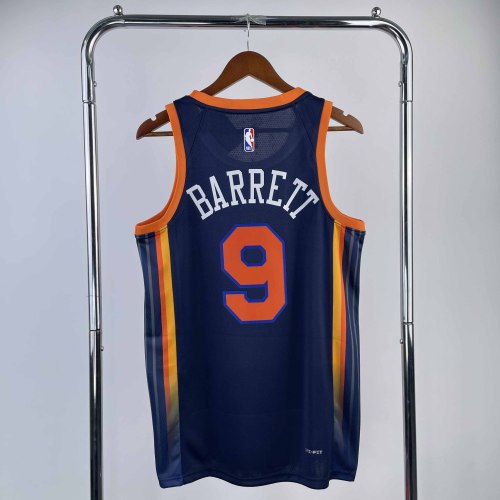 Heat Transfer 2023 New York Knicks RJ Barrett Black jersey