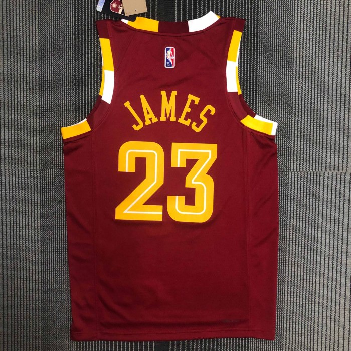 Heat Transfer 2022 Cleveland Cavaliers Lebron James City editionn Red Jersey