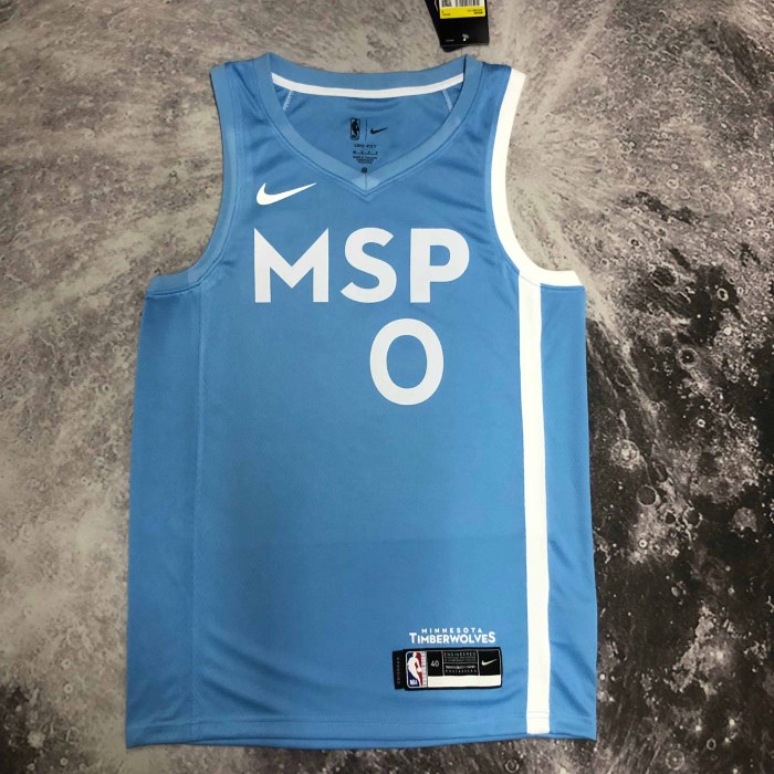 Heat Transfer 2019-20 Minnesota Timberwolves D'Angelo Russell  Blue Jersey