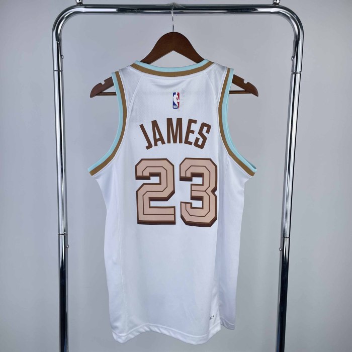 Heat Transfer 2023 Cleveland Cavaliers Lebron James City edition White Jersey