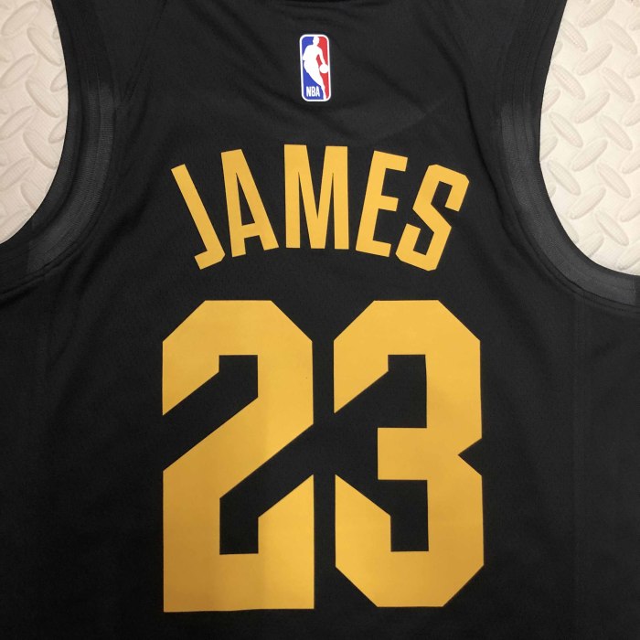Heat Transfer 2023 Cleveland Cavaliers Lebron James Flying man limited Black Jersey