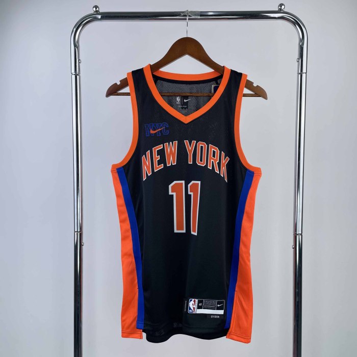 Heat Transfer 2023 New York Knicks Jalen Brunson City edition Black Jersey