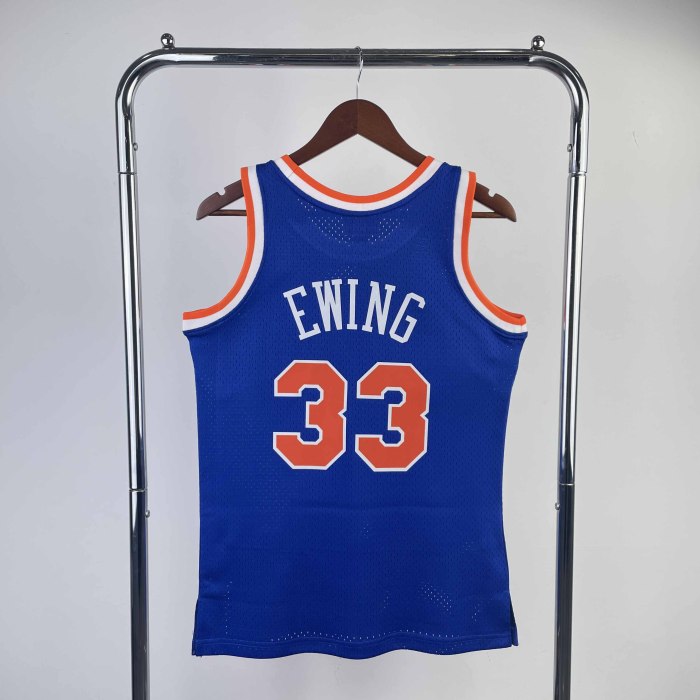 Heat Transfer New York Knicks Patrick Ewing Mitchell & Ness Blue 1991-92 Hardwood Classics Swingman Jersey