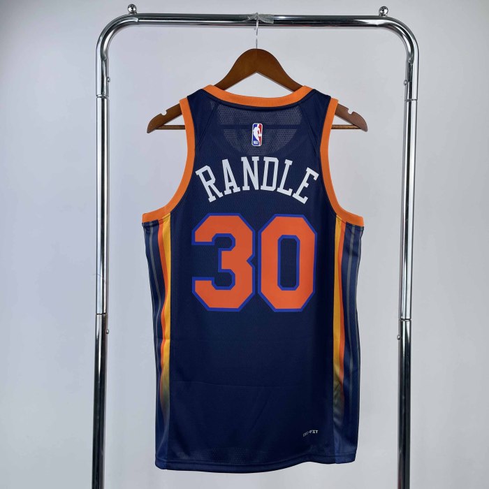 Heat Transfer 2023 New York Knicks Julius Randle Black jersey