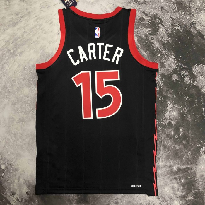 Heat Transfer 2023 Toronto Raptors Vince Carter Black Jersey