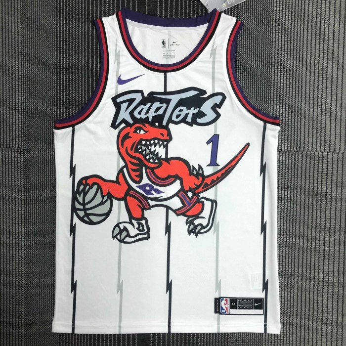 Heat Transfer Toronto Raptors Tracy McGrady Retro White  Jersey