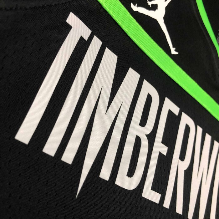 Heat Transfer 2023 Minnesota Timberwolves Karl-Anthony Towns Black Jersey