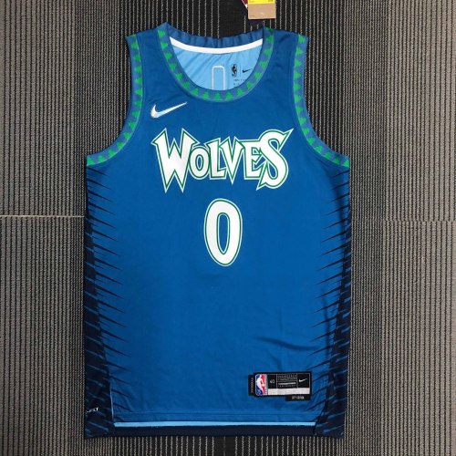 Heat Transfer 2022 Minnesota Timberwolves D'Angelo Russell City edition Blue Jersey