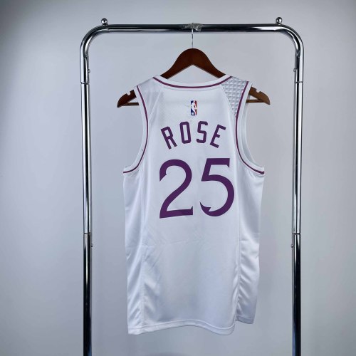 Heat Transfer 18-19 Minnesota Timberwolves Derrick Rose White Jersey