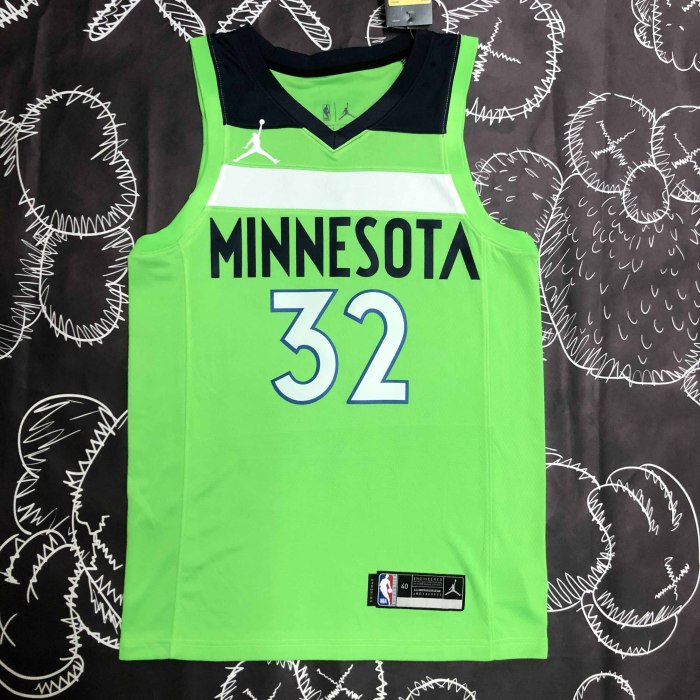 Heat Transfer Minnesota Timberwolves Karl-Anthony Towns Green Jersey