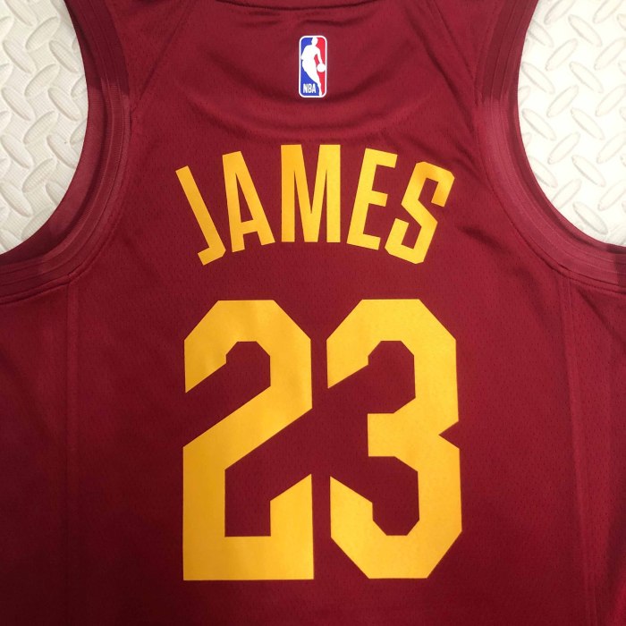 Heat Transfer 2023 Cleveland Cavaliers Lebron James Away Red Jersey