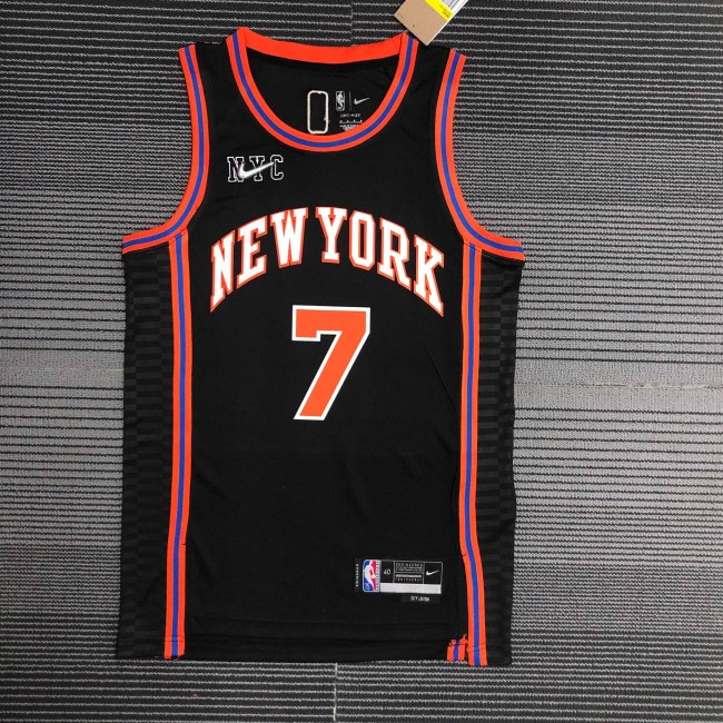 Heat Transfer 2022 New York Knicks Carmelo Anthony City edition Black Jersey