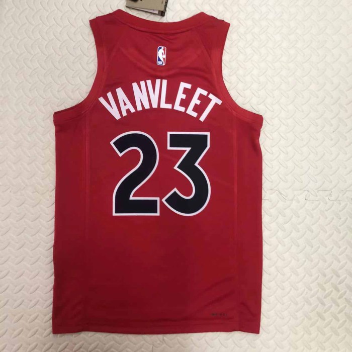 Heat Transfer 2023 Toronto Raptors Fred VanVleet Away Red Jersey