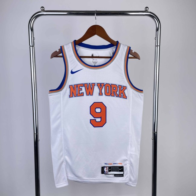 Heat Transfer 2023 New York Knicks RJ Barrett White jersey