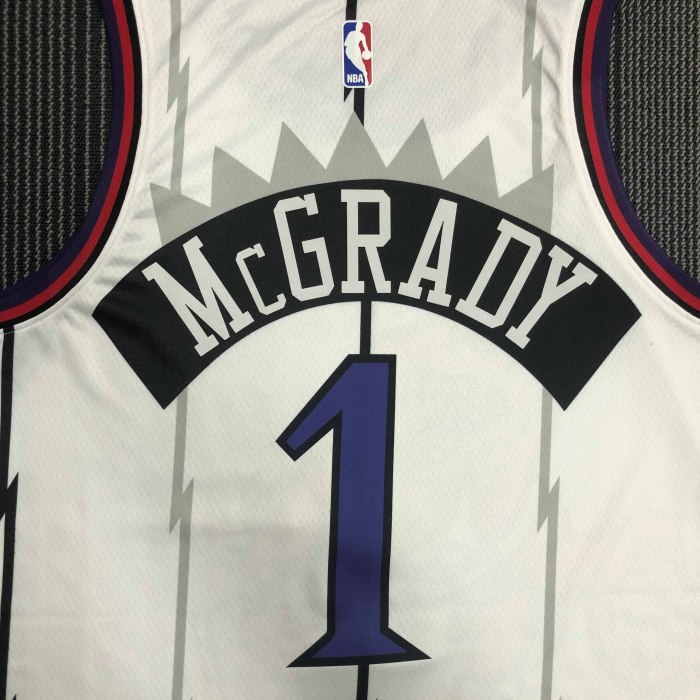 Heat Transfer Toronto Raptors Tracy McGrady Retro White  Jersey