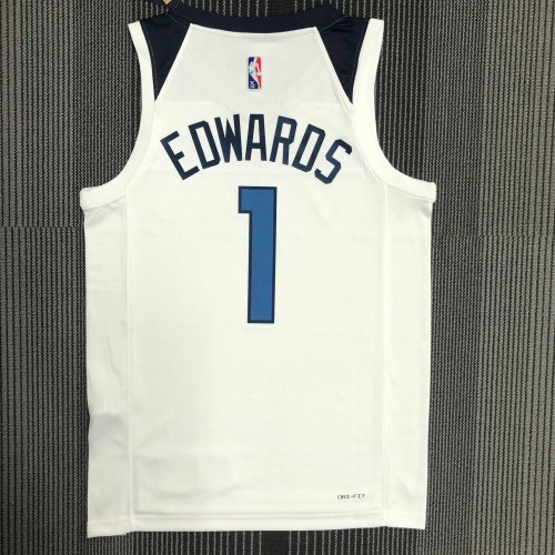 Heat Transfer Minnesota Timberwolves  Anthony Edwards 75th Anniversary White Jersey