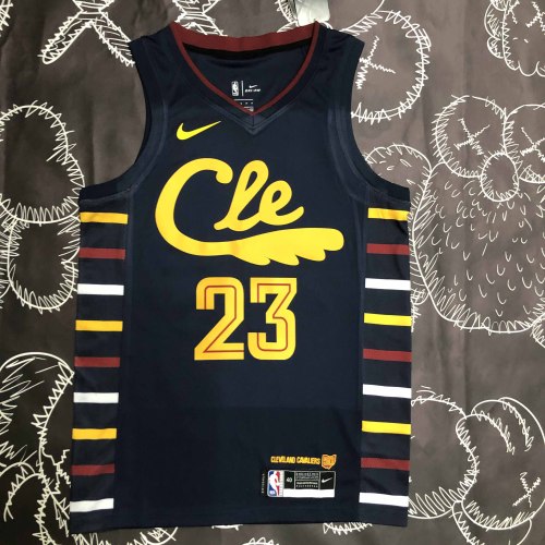 Heat Transfer 2023 Cleveland Cavaliers Lebron James  Black Jersey