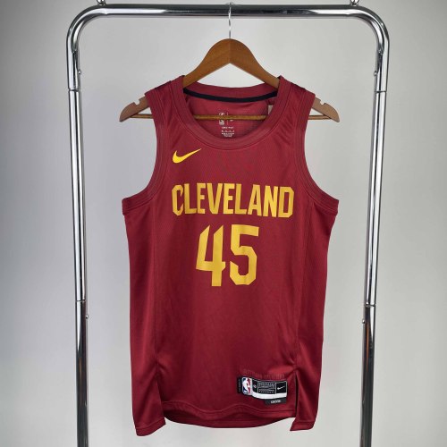 Heat Transfer 2023 Cleveland Cavaliers Donovan Mitchell Away Red Jersey