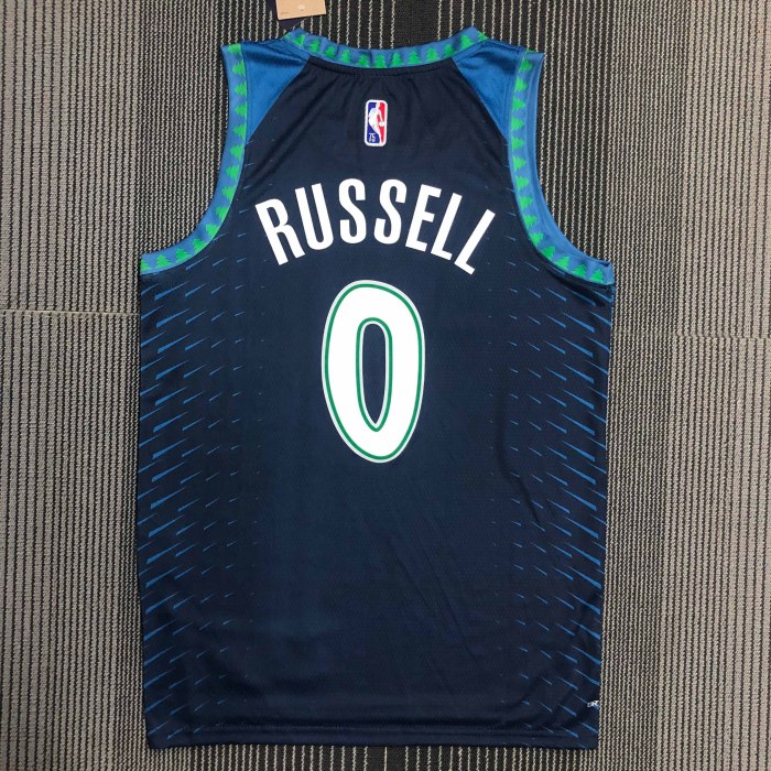 Heat Transfer 2022 Minnesota Timberwolves D'Angelo Russell City edition Blue Jersey