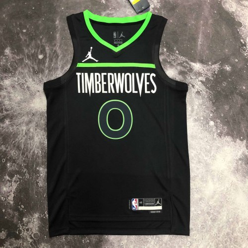Heat Transfer 2023 Minnesota Timberwolves D'Angelo Russell Black Jersey