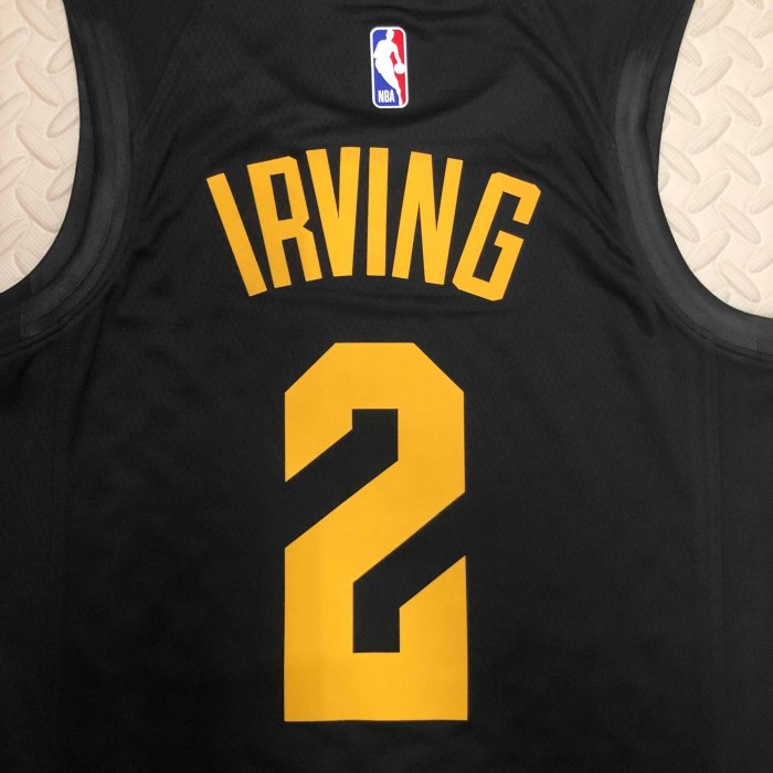 Heat Transfer 2023 Cleveland Cavaliers Kyrie Irving Flying man limited Black jersey