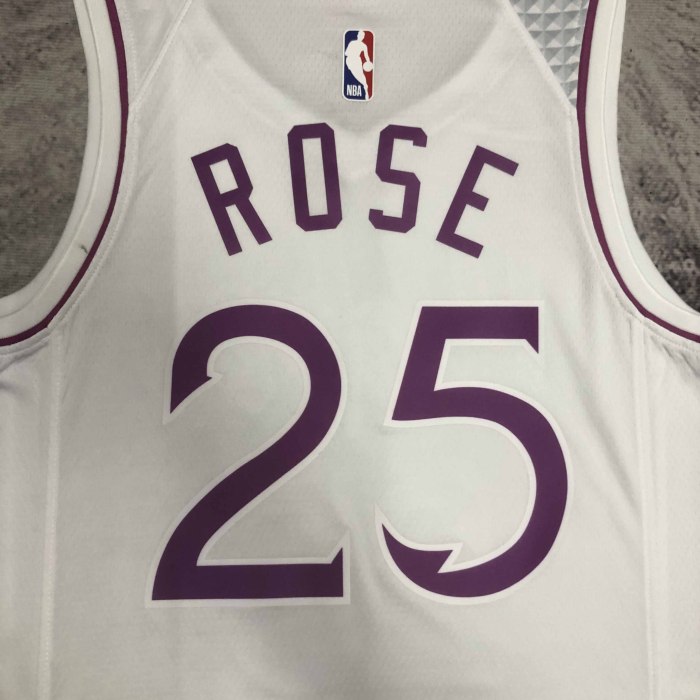 Heat Transfer 18-19 Minnesota Timberwolves Derrick Rose White Jersey