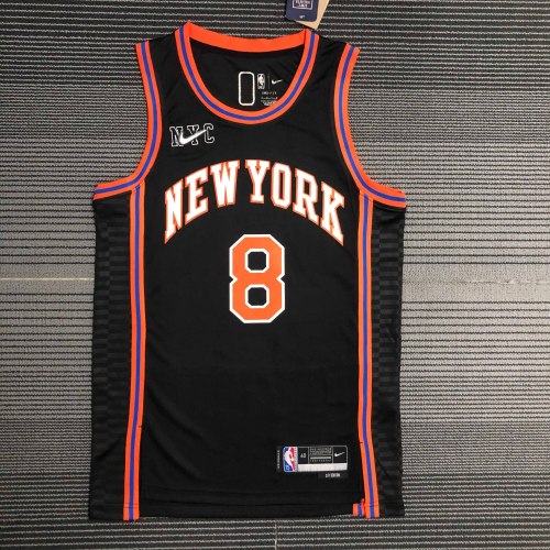 Heat Transfer 2022 New York Knicks Walker City edition Black jersey