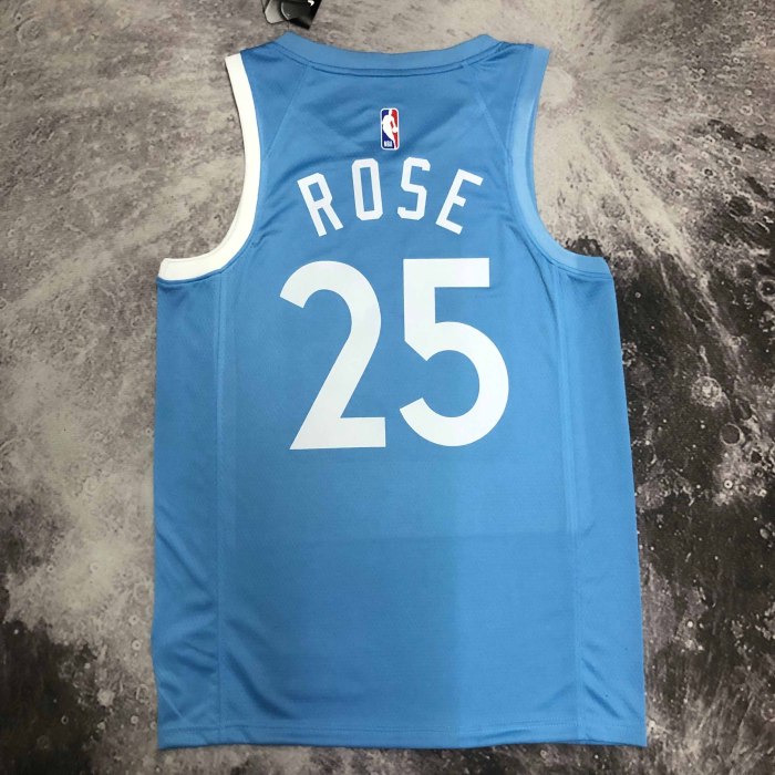 Heat Transfer 19-20 Minnesota Timberwolves Derrick Rose Blue Jersey