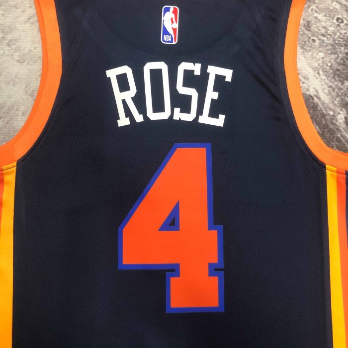 Heat Transfer 2023 New York Knicks Derrick Rose Black jersey