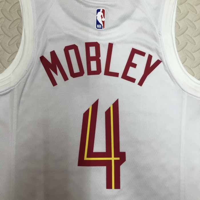 Heat Transfer 2023 Cleveland Cavaliers Isaiah Mobley Home White jersey