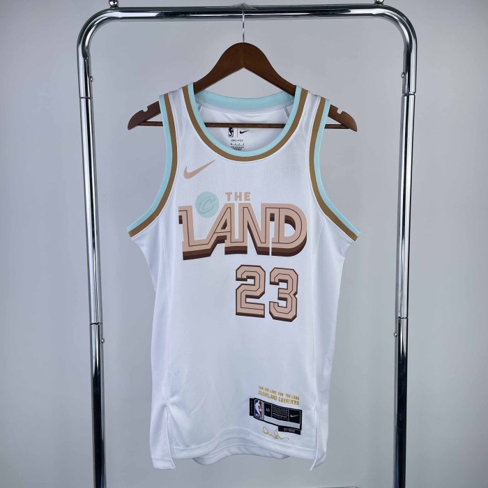 Heat Transfer 2023 Cleveland Cavaliers Lebron James City edition White Jersey