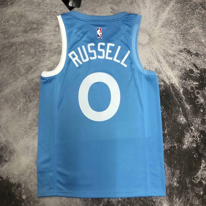 Heat Transfer 2019-20 Minnesota Timberwolves D'Angelo Russell  Blue Jersey