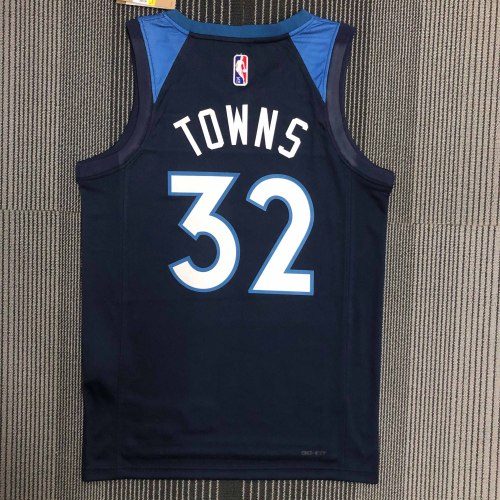 Heat Transfer Minnesota Timberwolves Karl-Anthony Towns  75th Anniversary Black Jersey