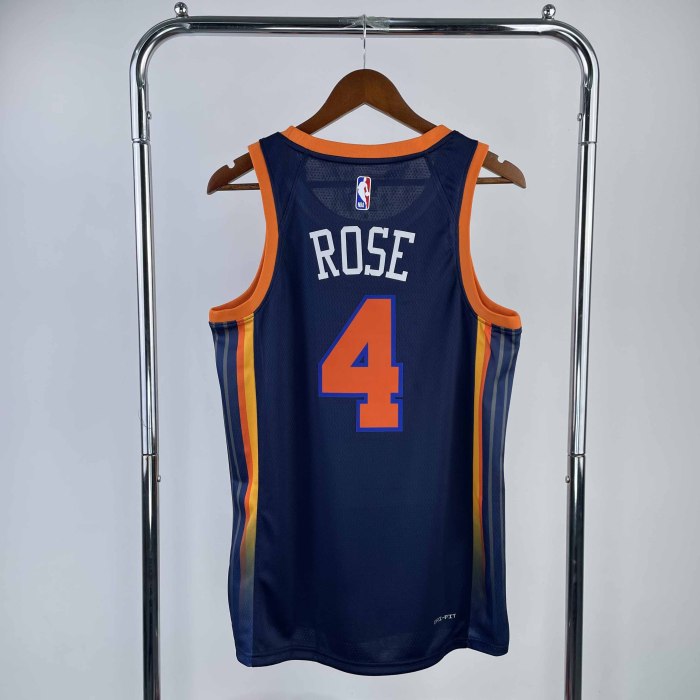 Heat Transfer 2023 New York Knicks Derrick Rose Black jersey